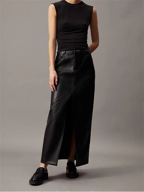 faux leather maxi skir CALVIN KLEIN JEANS | J20J223547BEH